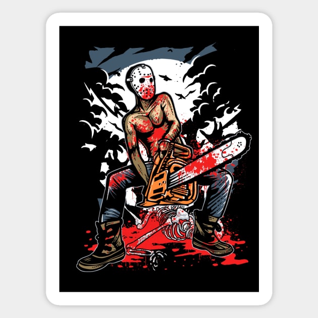 Chainsaw Killer Sticker by MisfitInVisual